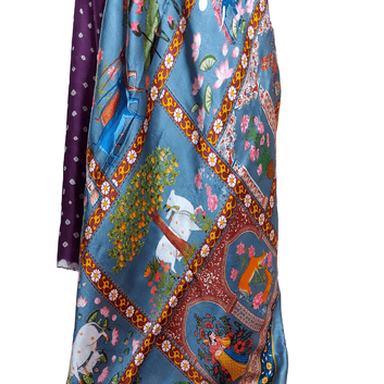 PURPLE PICHWAI BANDHANI SAREE