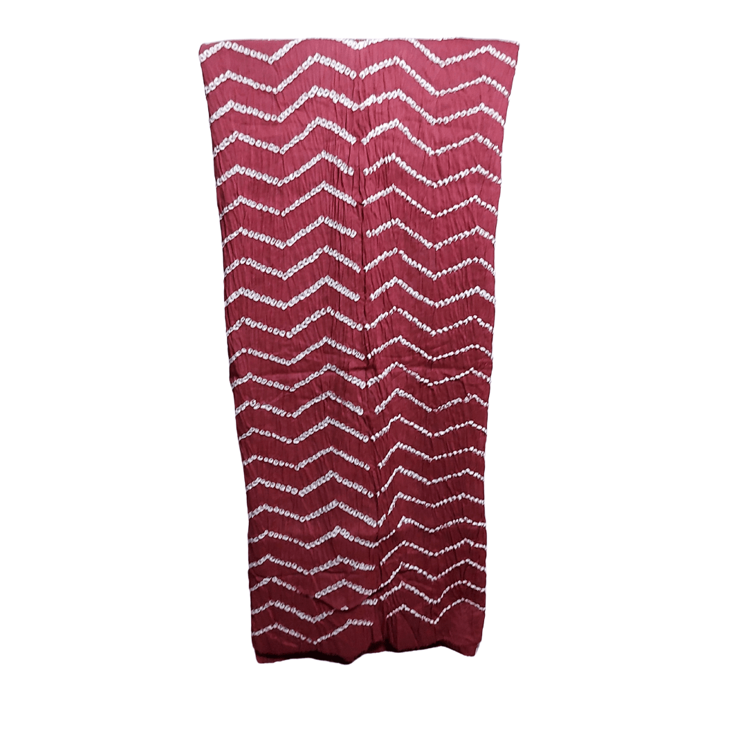 Rangbari Leheriya - Light Maroon Bandhani Dress Material – Handmade Bandhani Saree in Gajji/Modal Silk | Aj Designs