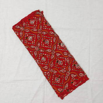 RED - HANDWORK BANDHANI BLOUSE PIECE