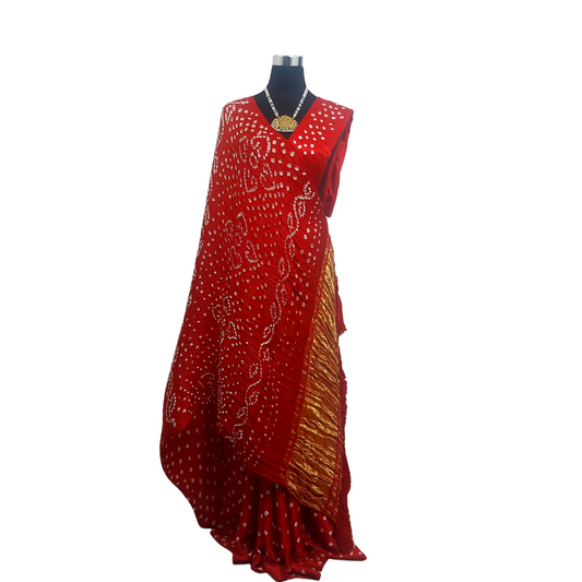 Mohini - Red Bandhani Saree
