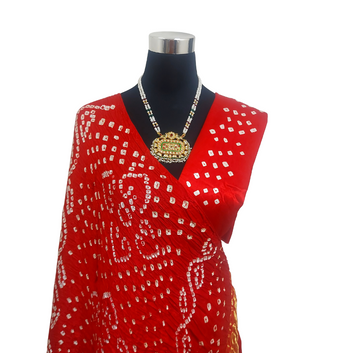 Mohini - Red Bandhani Saree
