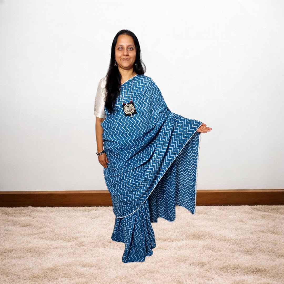 Shibori Saree – Handmade Bandhani Saree in Gajji/Modal Silk | Aj Designs