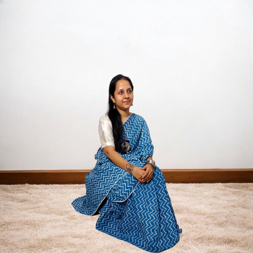 Shibori Saree – Handmade Bandhani Saree in Gajji/Modal Silk | Aj Designs