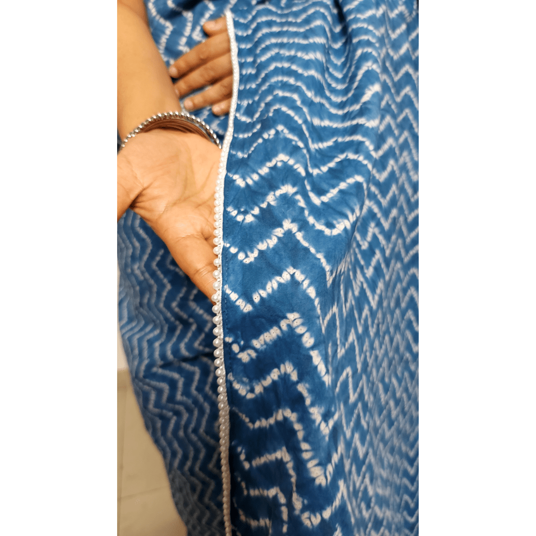 Shibori Saree – Handmade Bandhani Saree in Gajji/Modal Silk | Aj Designs